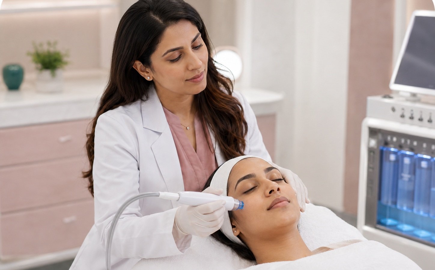Face after skin treatment