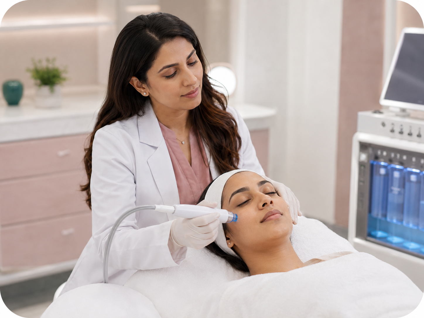 Dermatology skin treatment in a premium clinic